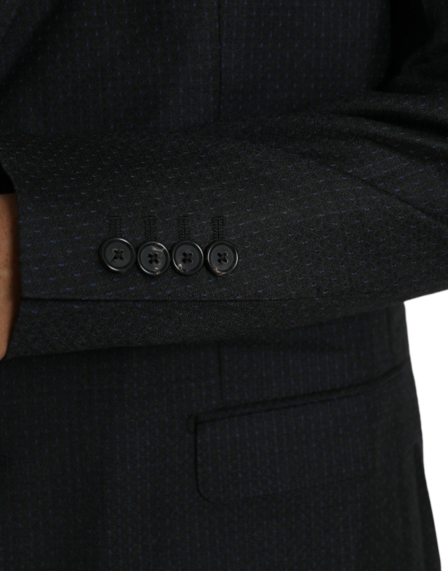 Blazer simple boutonnage en laine noire MARTINI de Dolce &amp; Gabbana