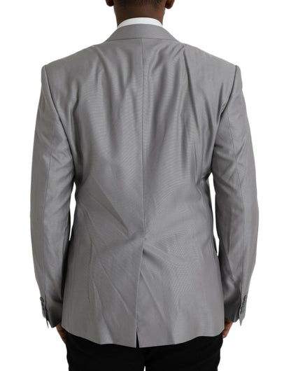 Blazer simple boutonnage en laine grise Dolce &amp; Gabbana