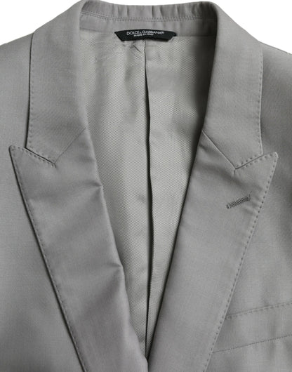 Blazer simple boutonnage en laine grise Dolce &amp; Gabbana