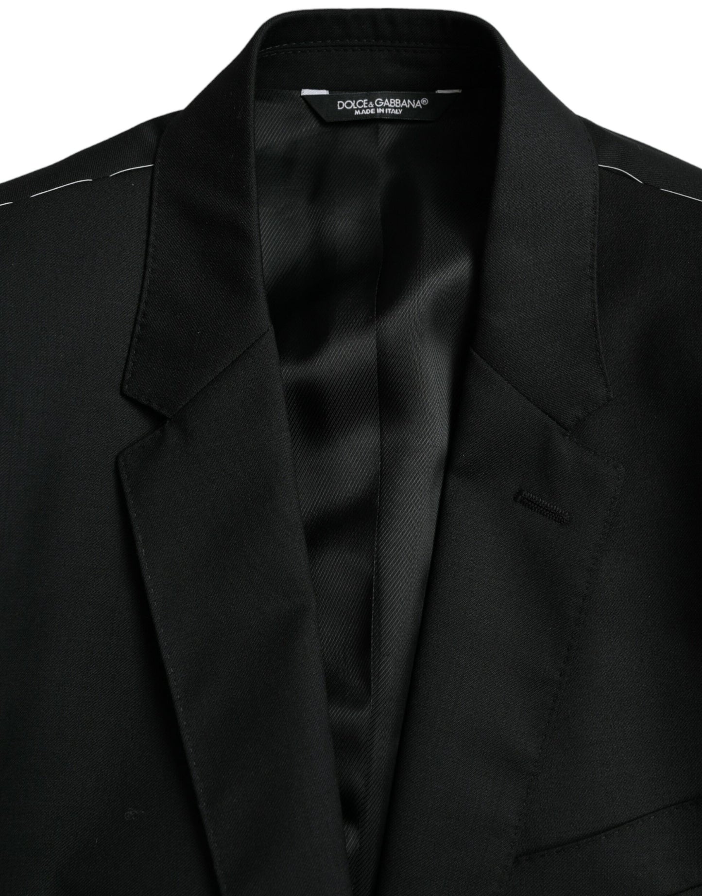 Blazer simple boutonnage en laine noire MARTINI de Dolce &amp; Gabbana