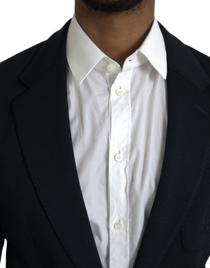 Blazer simple boutonnage en laine noire Dolce &amp; Gabbana