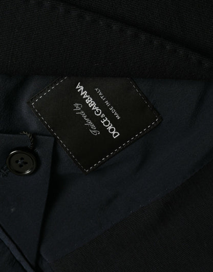 Blazer simple boutonnage en laine noire Dolce &amp; Gabbana