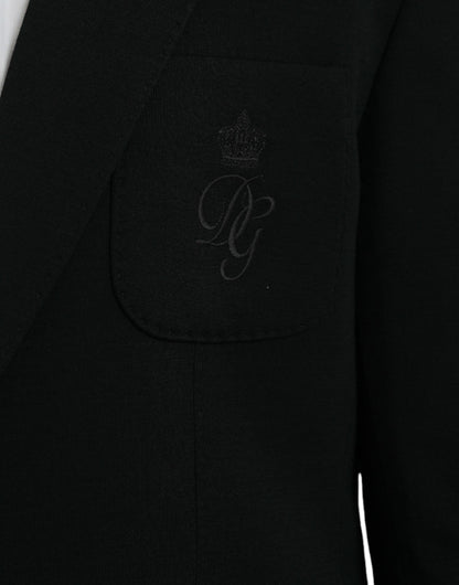 Blazer simple boutonnage en laine noire Dolce &amp; Gabbana