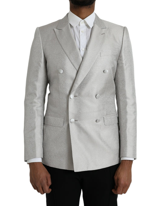 Blazer croisé Dolce &amp; Gabbana blanc cassé MARTINI