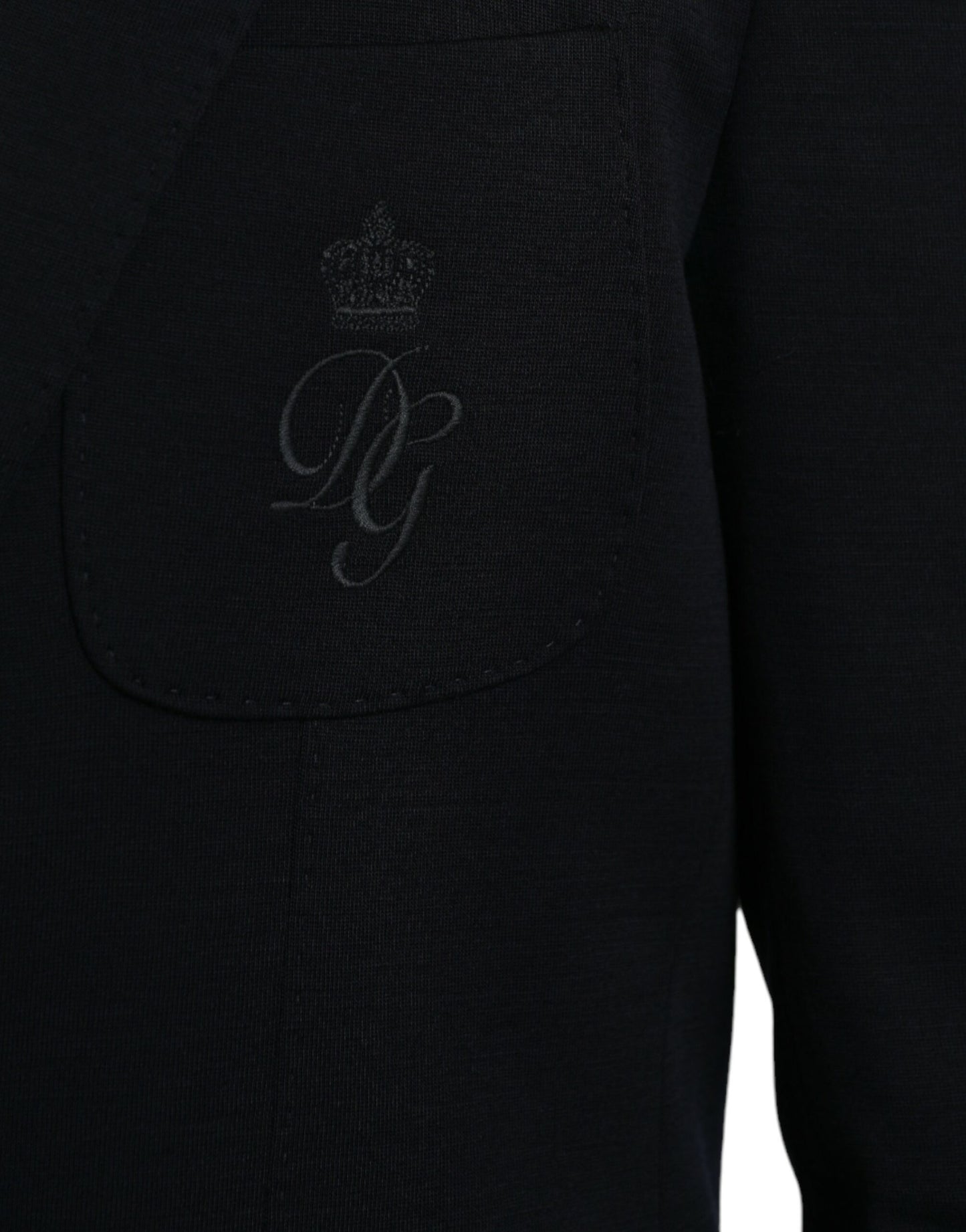 Blazer simple boutonnage en laine noire Dolce &amp; Gabbana