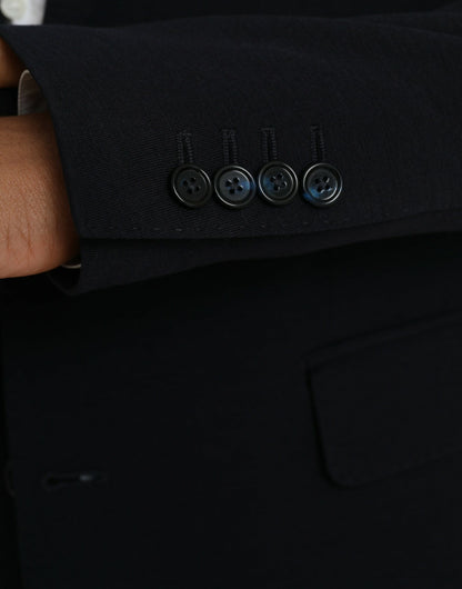 Blazer simple boutonnage en laine noire Dolce &amp; Gabbana