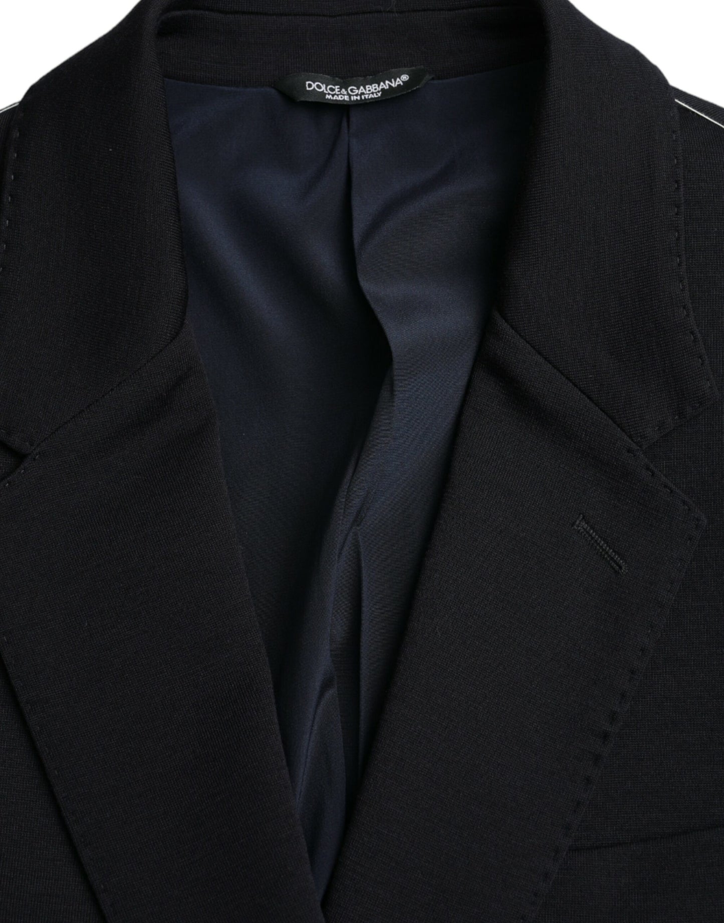 Blazer simple boutonnage en laine noire Dolce &amp; Gabbana