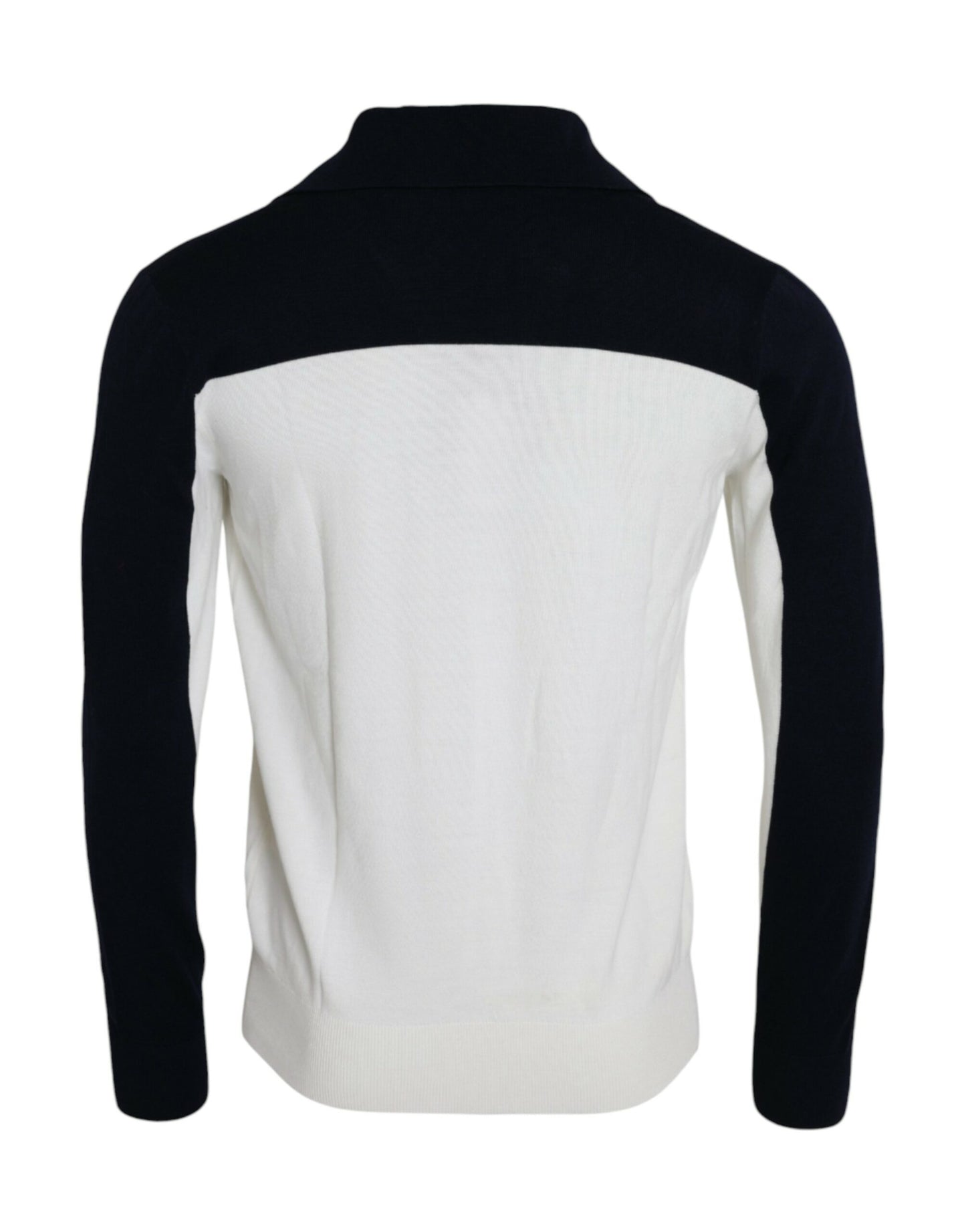 Dolce & Gabbana White Black SICILIA Henley Shirt Pullover Sweater by Dolce & Gabbana