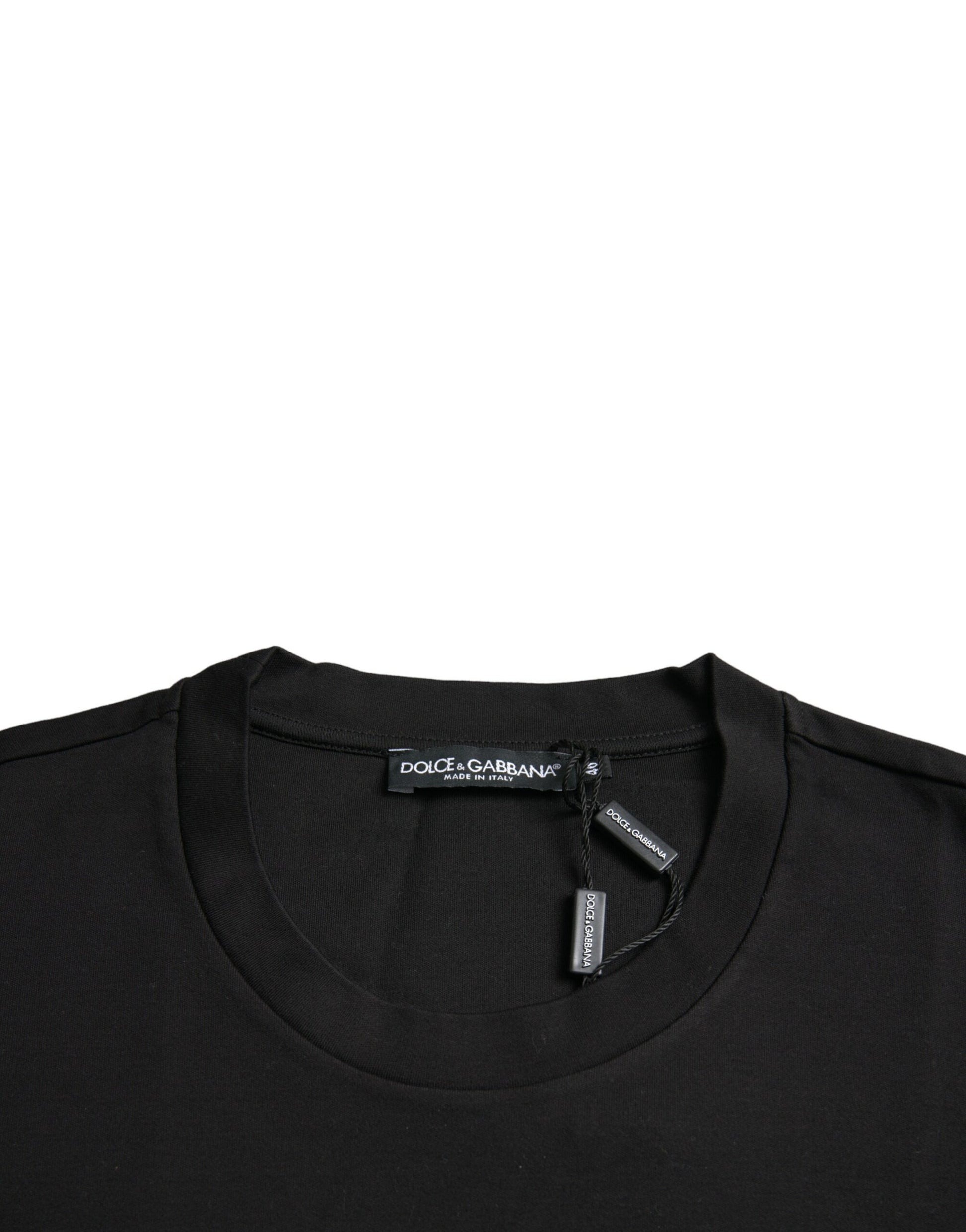 Dolce & Gabbana Black With Love Always Crew Neck Top T-shirt by Dolce & Gabbana