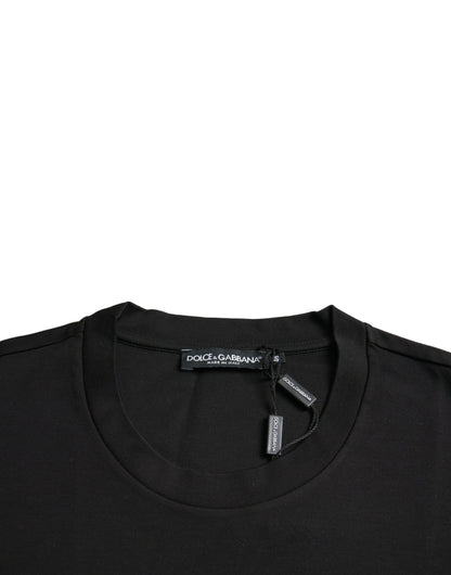 Dolce & Gabbana Black With Love Always Crew Neck Top T-shirt by Dolce & Gabbana