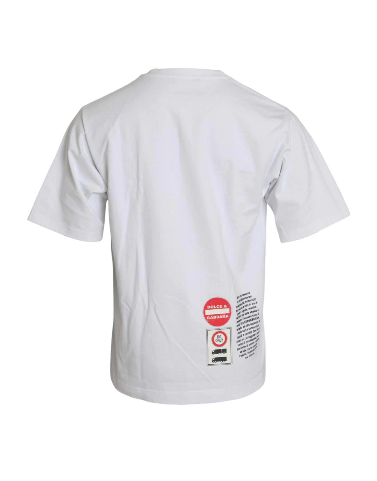 Dolce & Gabbana White Amor Heart Cotton Crewneck Short Sleeve T-shirt by Dolce & Gabbana