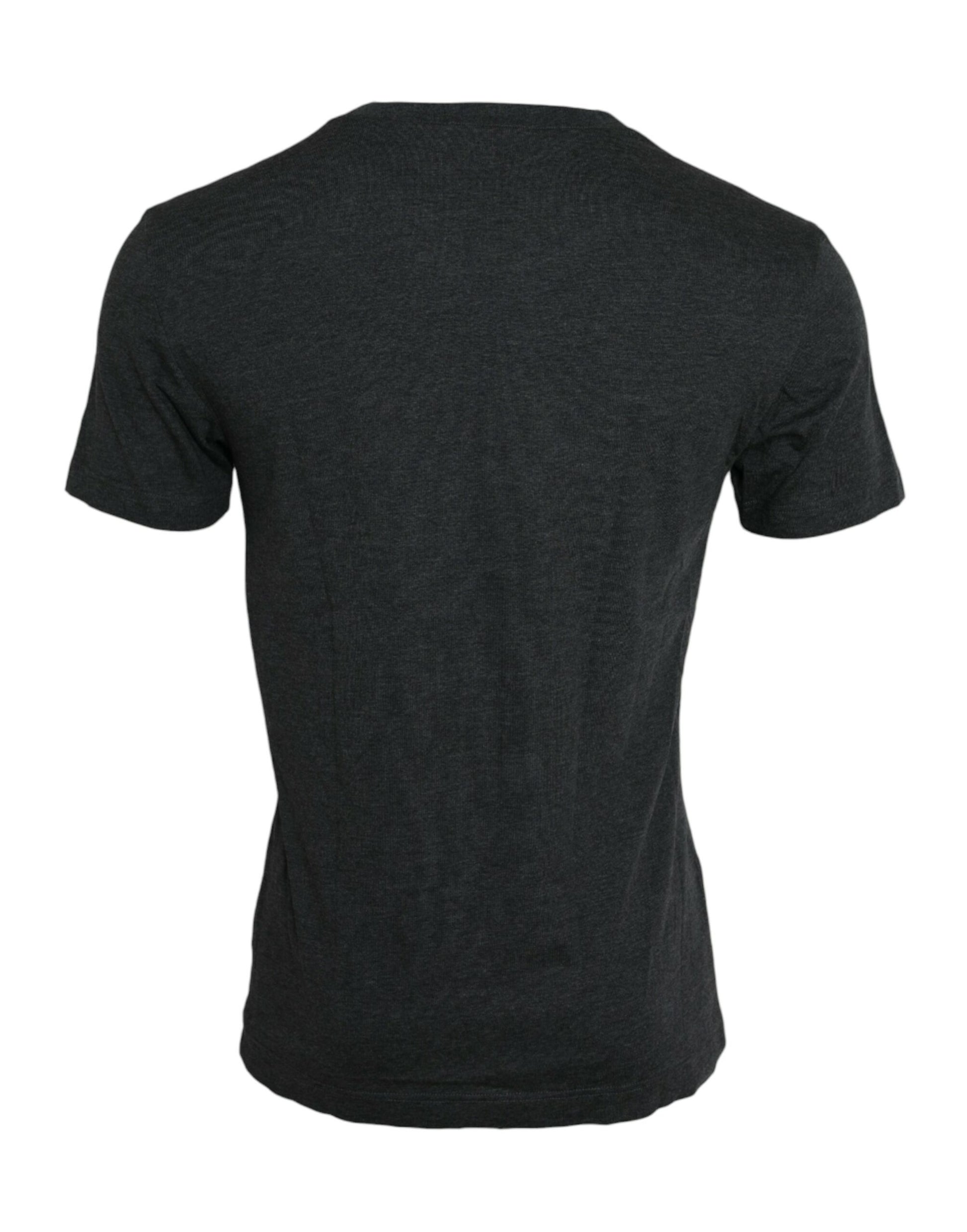 Dolce & Gabbana Gray Logo Print Crewneck Short Sleeve T-shirt by Dolce & Gabbana