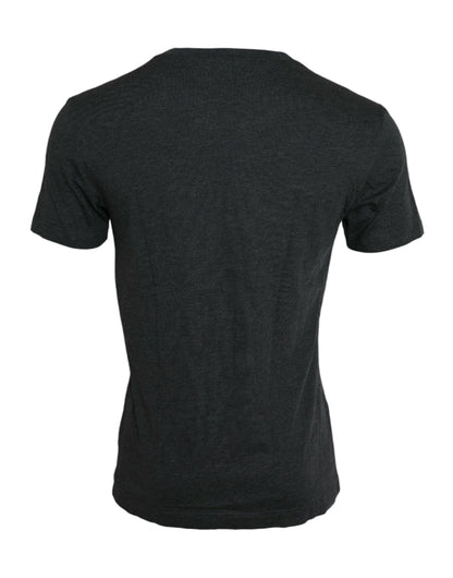 Dolce & Gabbana Gray Logo Print Crewneck Short Sleeve T-shirt by Dolce & Gabbana