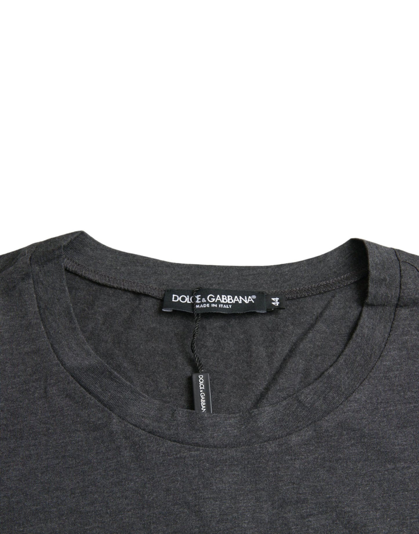 Dolce & Gabbana Gray Logo Print Crewneck Short Sleeve T-shirt by Dolce & Gabbana