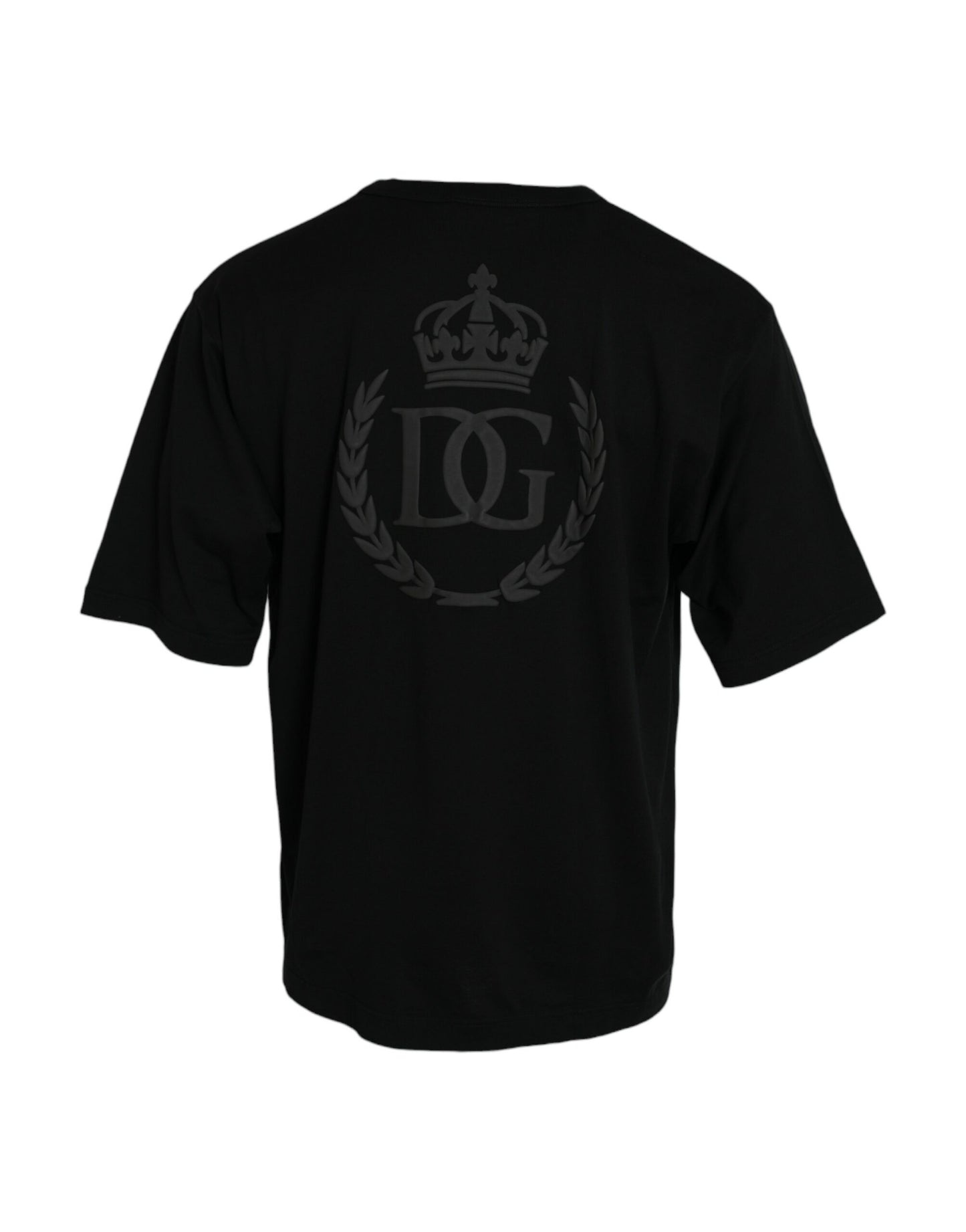 Dolce & Gabbana Black Logo Embossed Crew Neck Short Sleeves T-shirt by Dolce & Gabbana