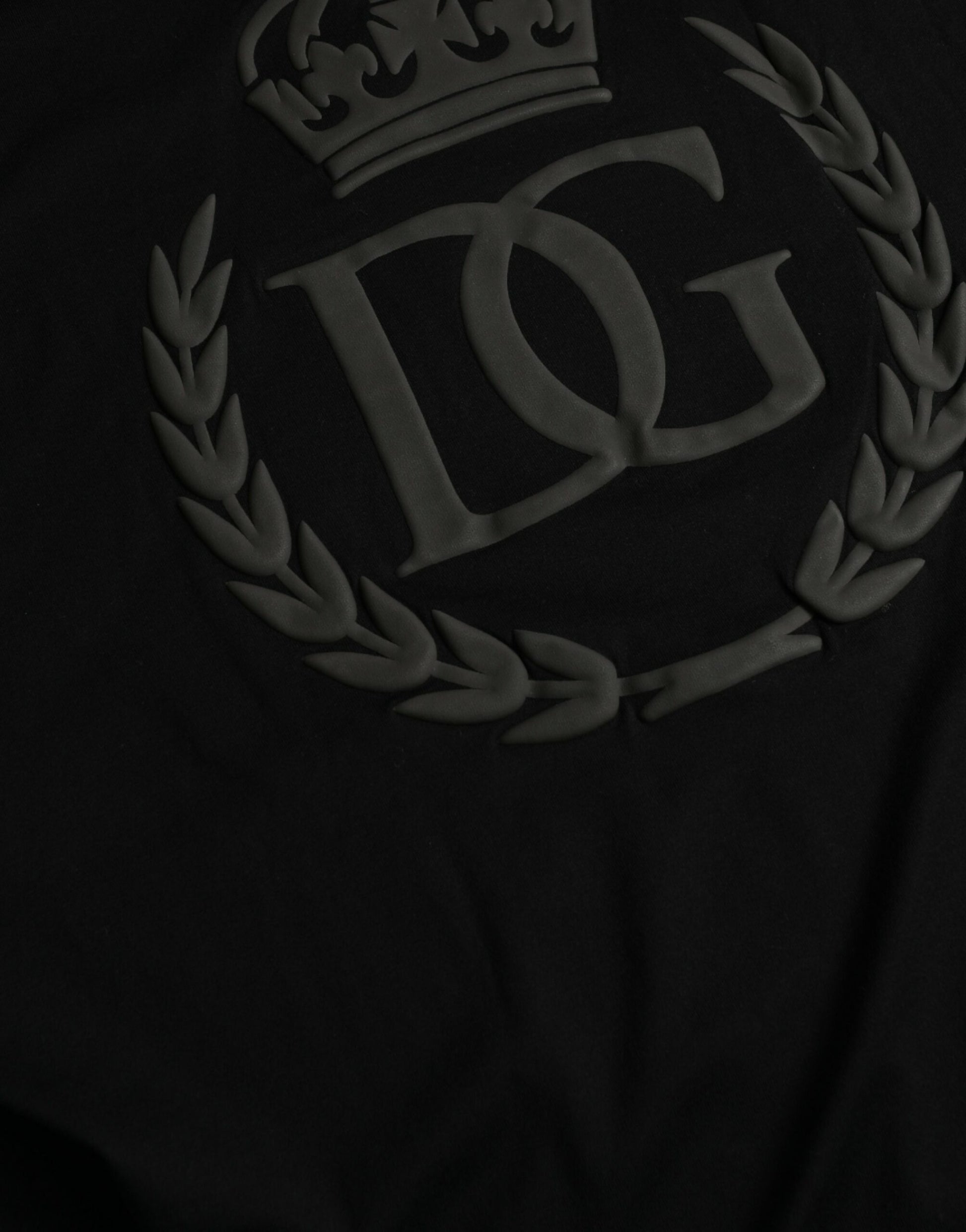 Dolce & Gabbana Black Logo Embossed Crew Neck Short Sleeves T-shirt by Dolce & Gabbana