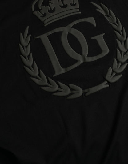 Dolce & Gabbana Black Logo Embossed Crew Neck Short Sleeves T-shirt by Dolce & Gabbana