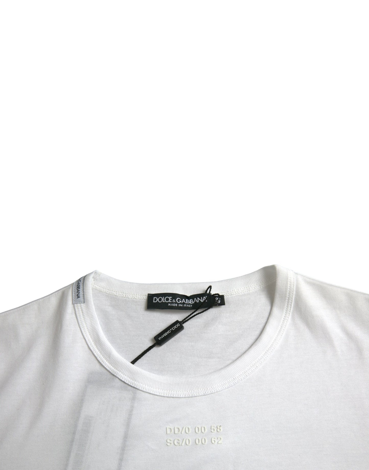 Dolce & Gabbana White Cotton Pocket Short Sleeves T-shirt by Dolce & Gabbana