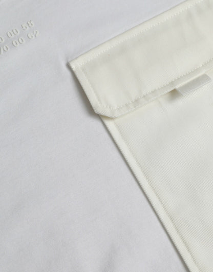 Dolce & Gabbana White Cotton Pocket Short Sleeves T-shirt by Dolce & Gabbana