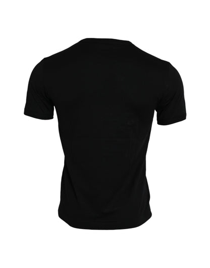 Dolce & Gabbana Black #DGFamily Cotton Crew Neck T-shirt by Dolce & Gabbana