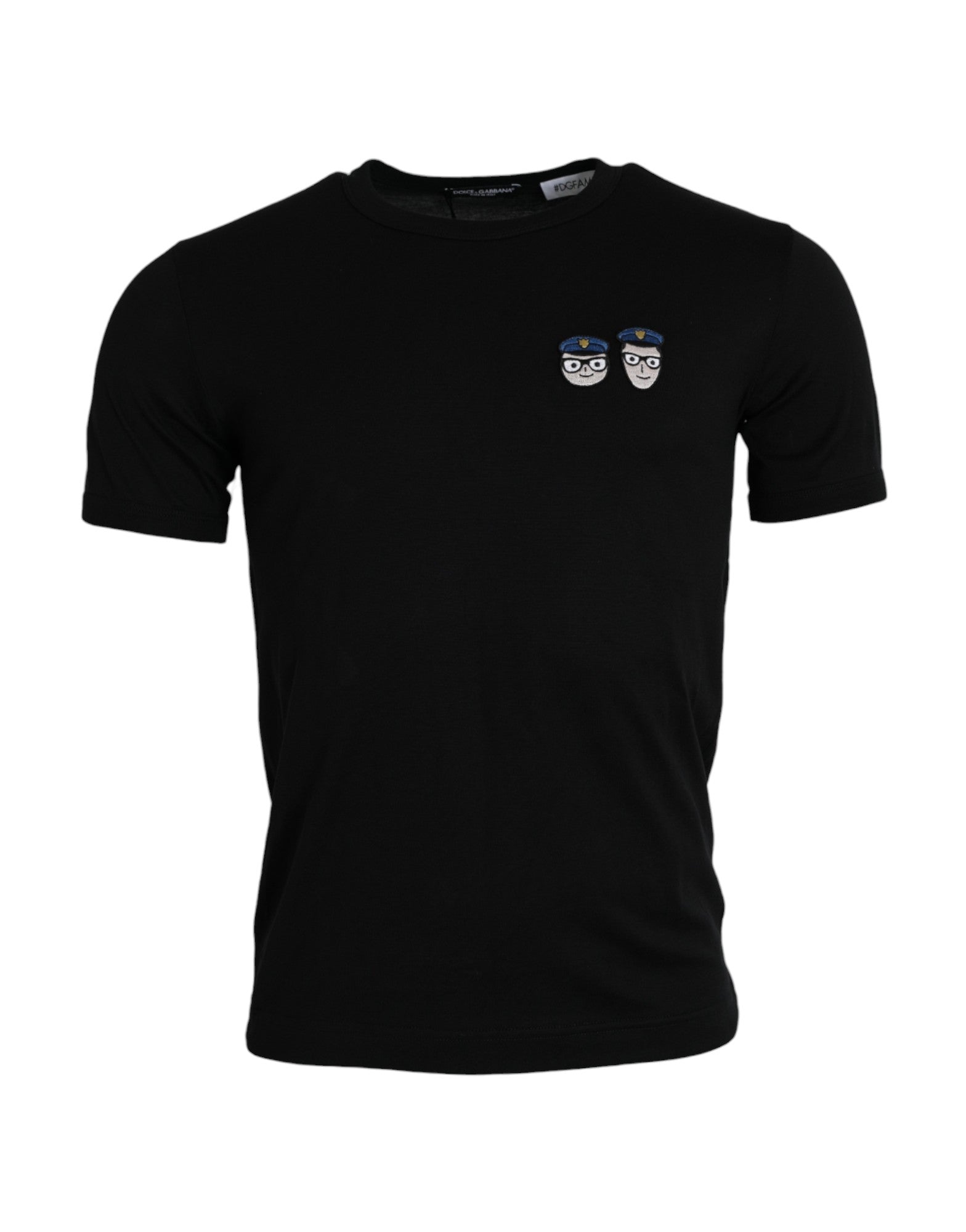 Dolce & Gabbana Black #DGFamily Cotton Crew Neck T-shirt by Dolce & Gabbana