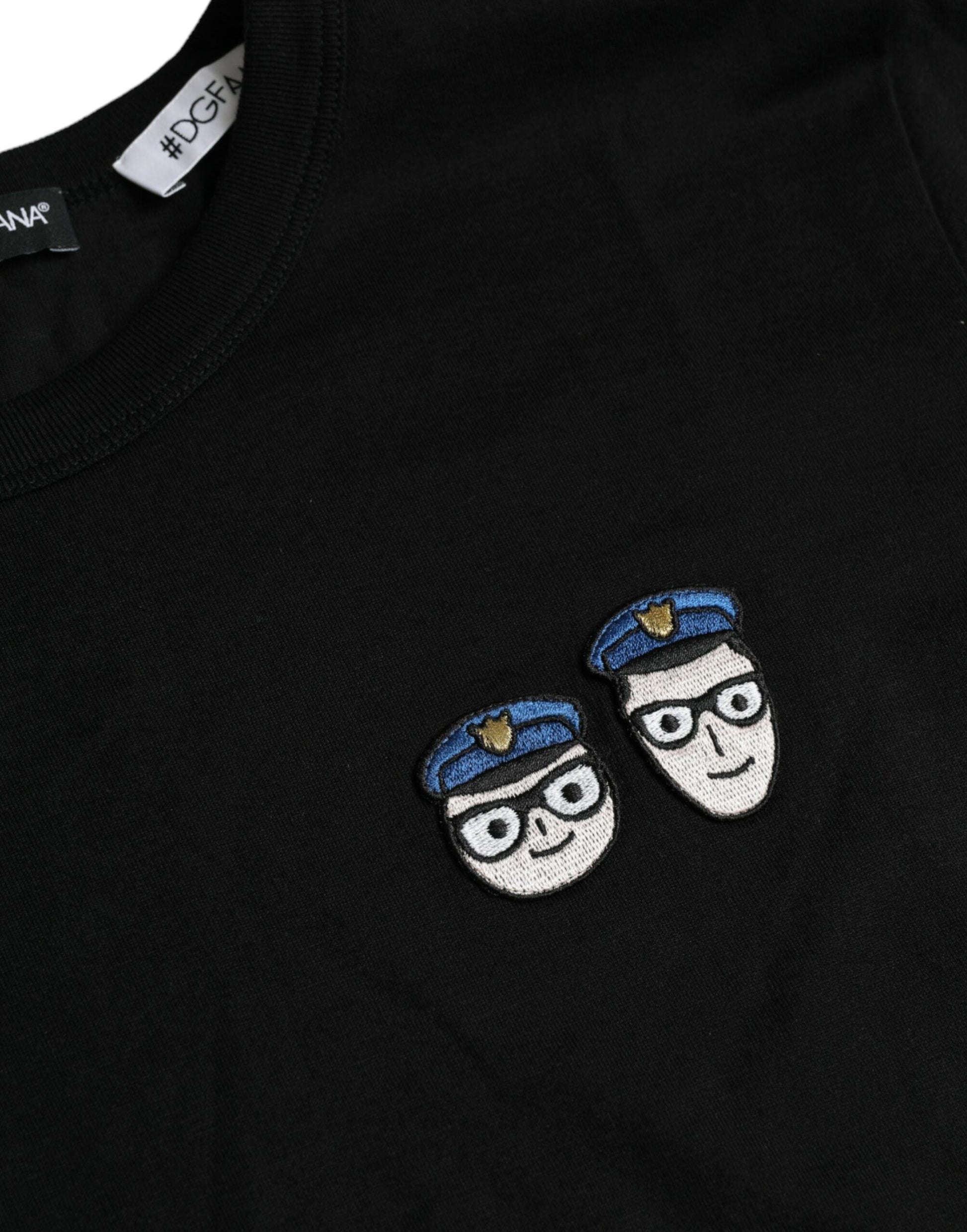 Dolce & Gabbana Black #DGFamily Cotton Crew Neck T-shirt by Dolce & Gabbana