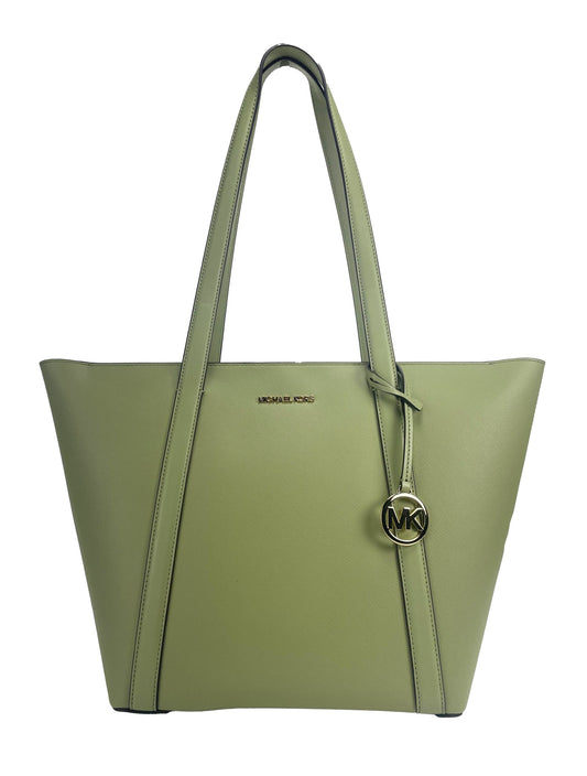 Grand sac fourre-tout zippé Pratt Michael Kors, couleur sauge clair
