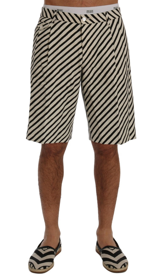 Short décontracté en chanvre rayé Dolce &amp; Gabbana