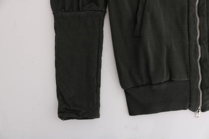 Pull zippé en coton gris Exte Chic