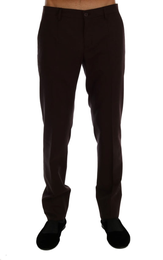 Pantalon habillé élégant Dolce &amp; Gabbana coupe slim en violet
