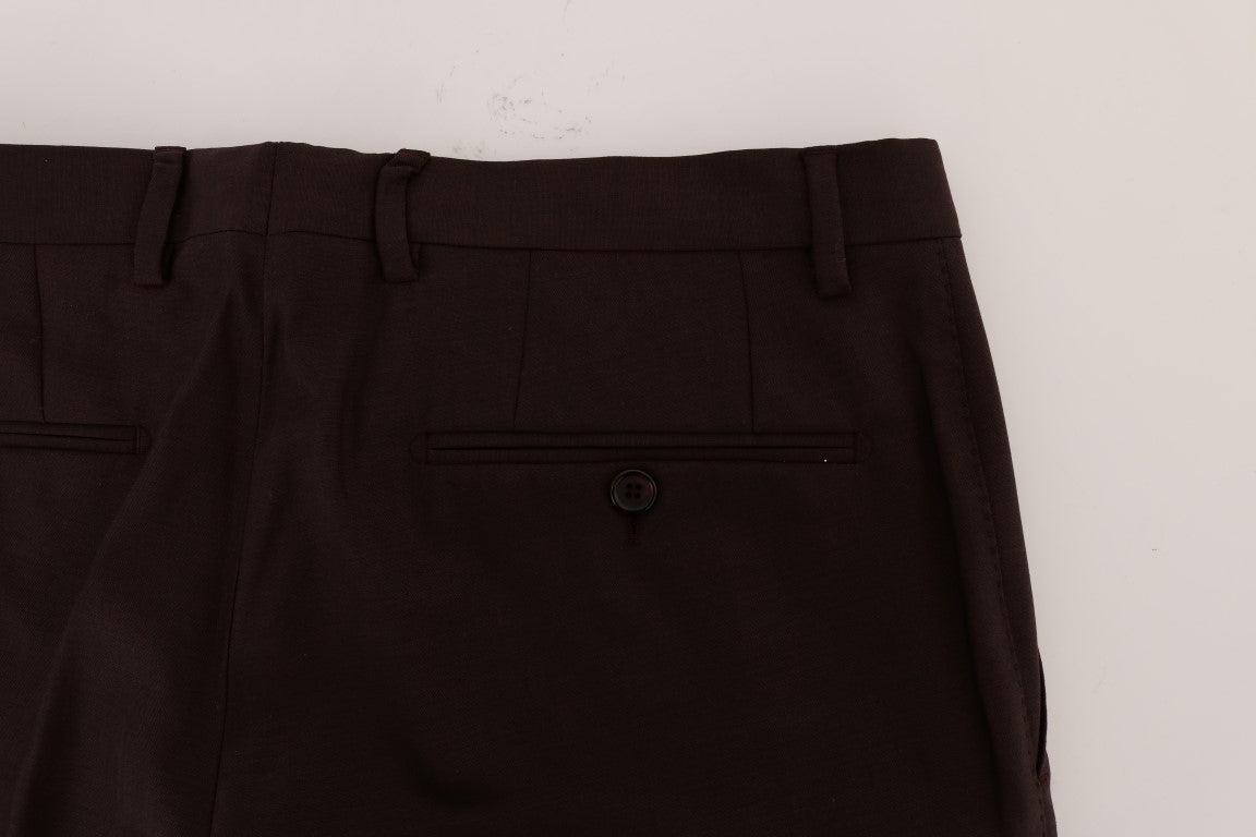Dolce & Gabbana Purple Wool Stretch Formal Pants by Dolce & Gabbana