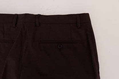 Dolce & Gabbana Purple Wool Stretch Formal Pants by Dolce & Gabbana