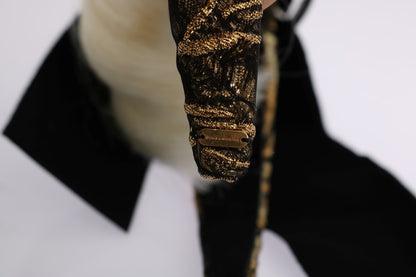 Dolce &amp; Gabbana Black Crystal White Diadem Headband