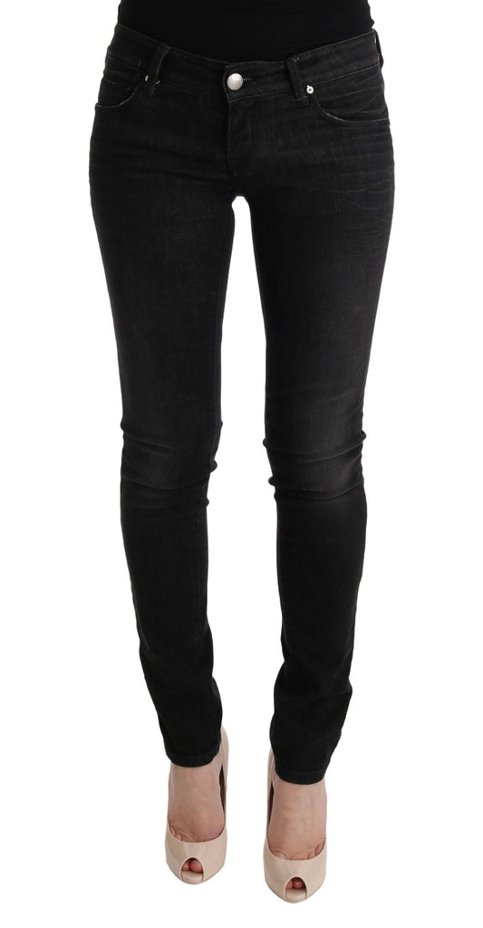 Jean slim noir en coton Eight Chic