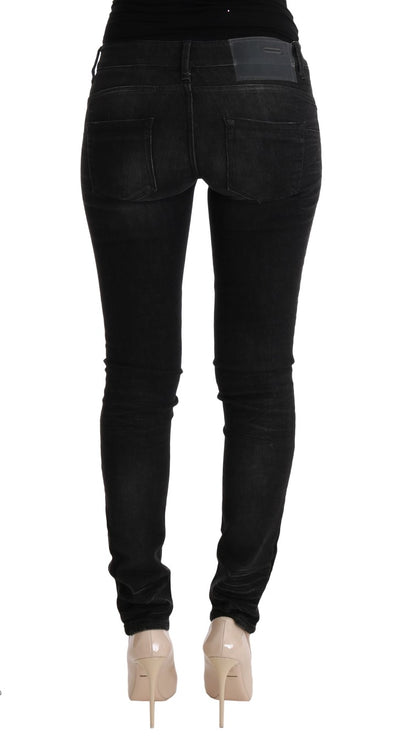 Jean slim noir en coton Eight Chic