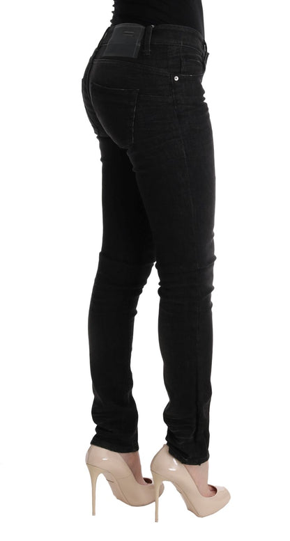 Jean slim noir en coton Eight Chic