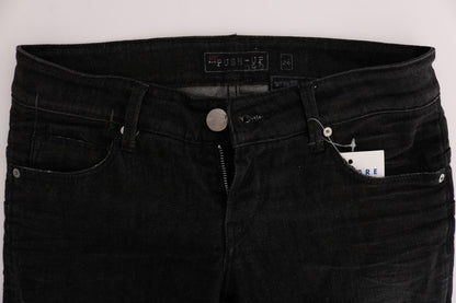 Jean slim noir en coton Eight Chic