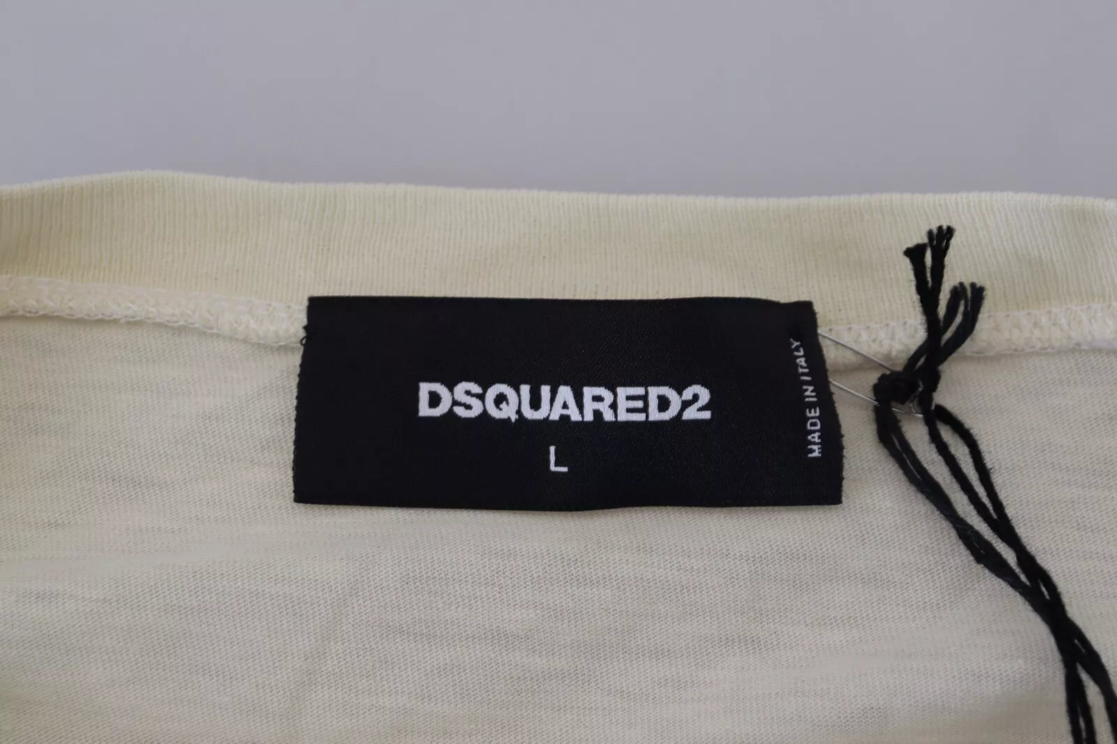 Dsquared² Beige Cotton Linen Long Sleeves Pullover Sweater by Dsquared²