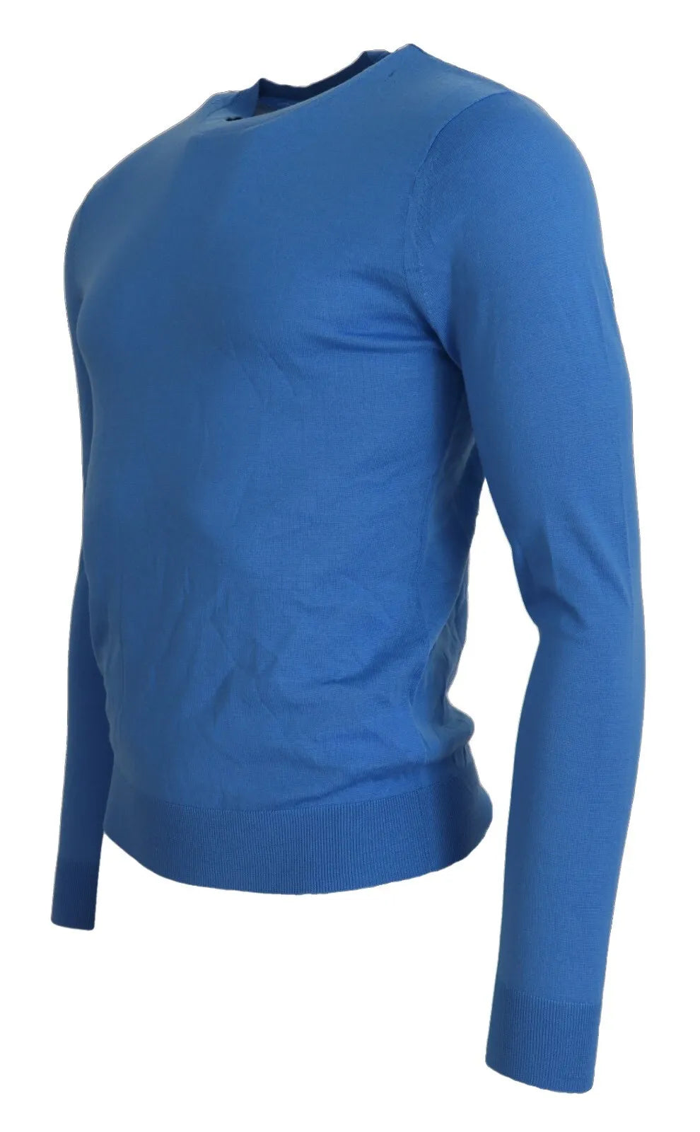 Dsquared² Blue Wool Long Sleeves Crewneck Pullover Sweater by Dsquared²