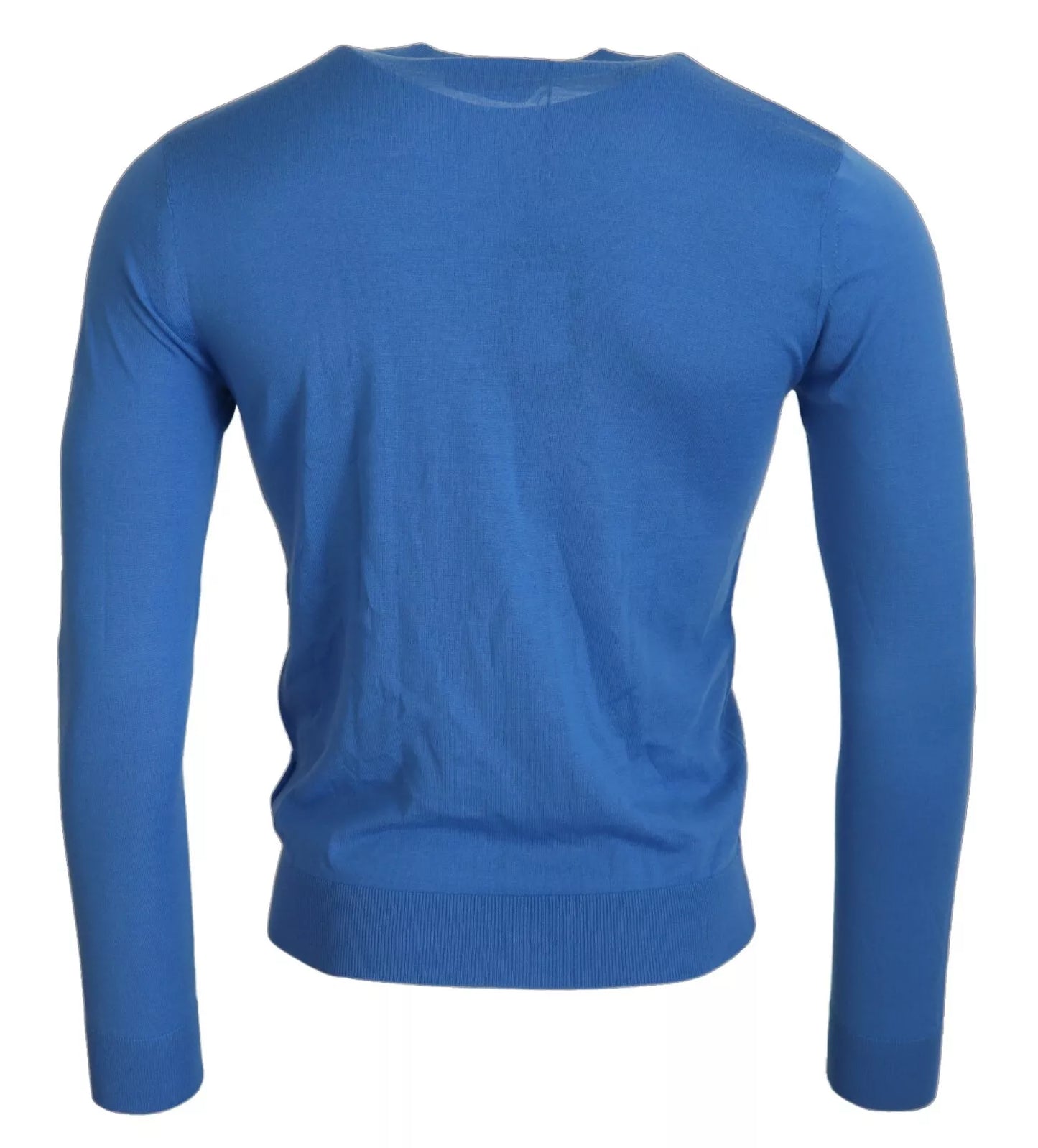 Dsquared² Blue Wool Long Sleeves Crewneck Pullover Sweater by Dsquared²