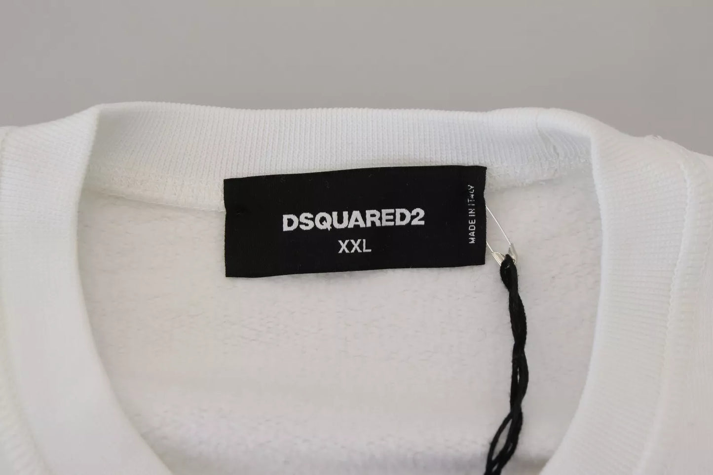Dsquared² White Embroidered Crewneck Sweatshirt Sweater by Dsquared²