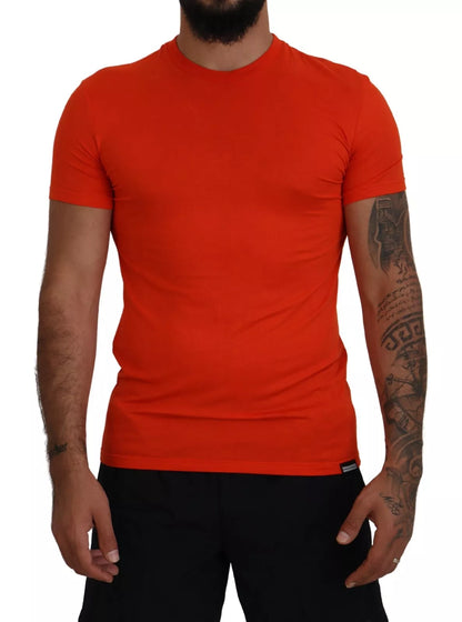 Dsquared² Orange Modal Short Sleeves Crewneck T-shirt by Dsquared²