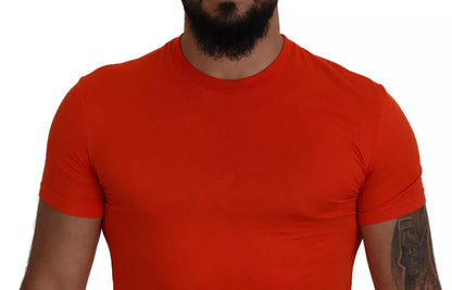 Dsquared² Orange Modal Short Sleeves Crewneck T-shirt by Dsquared²