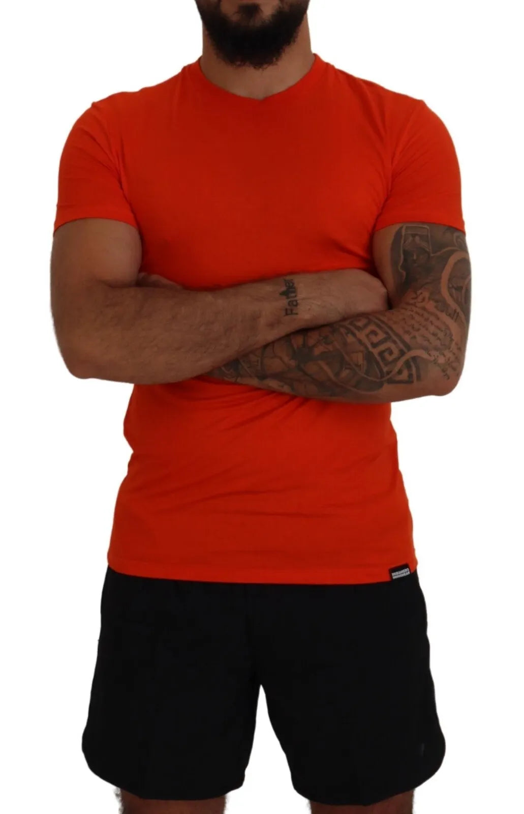 Dsquared² Orange Modal Short Sleeves Crewneck T-shirt by Dsquared²