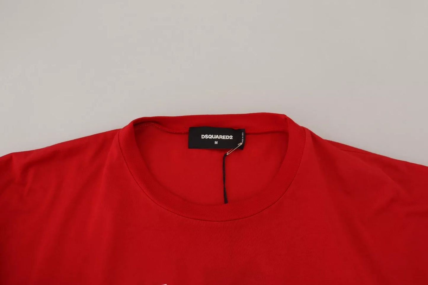 Dsquared² Red Printed Cotton Short Sleeves Crewneck T-shirt by Dsquared²