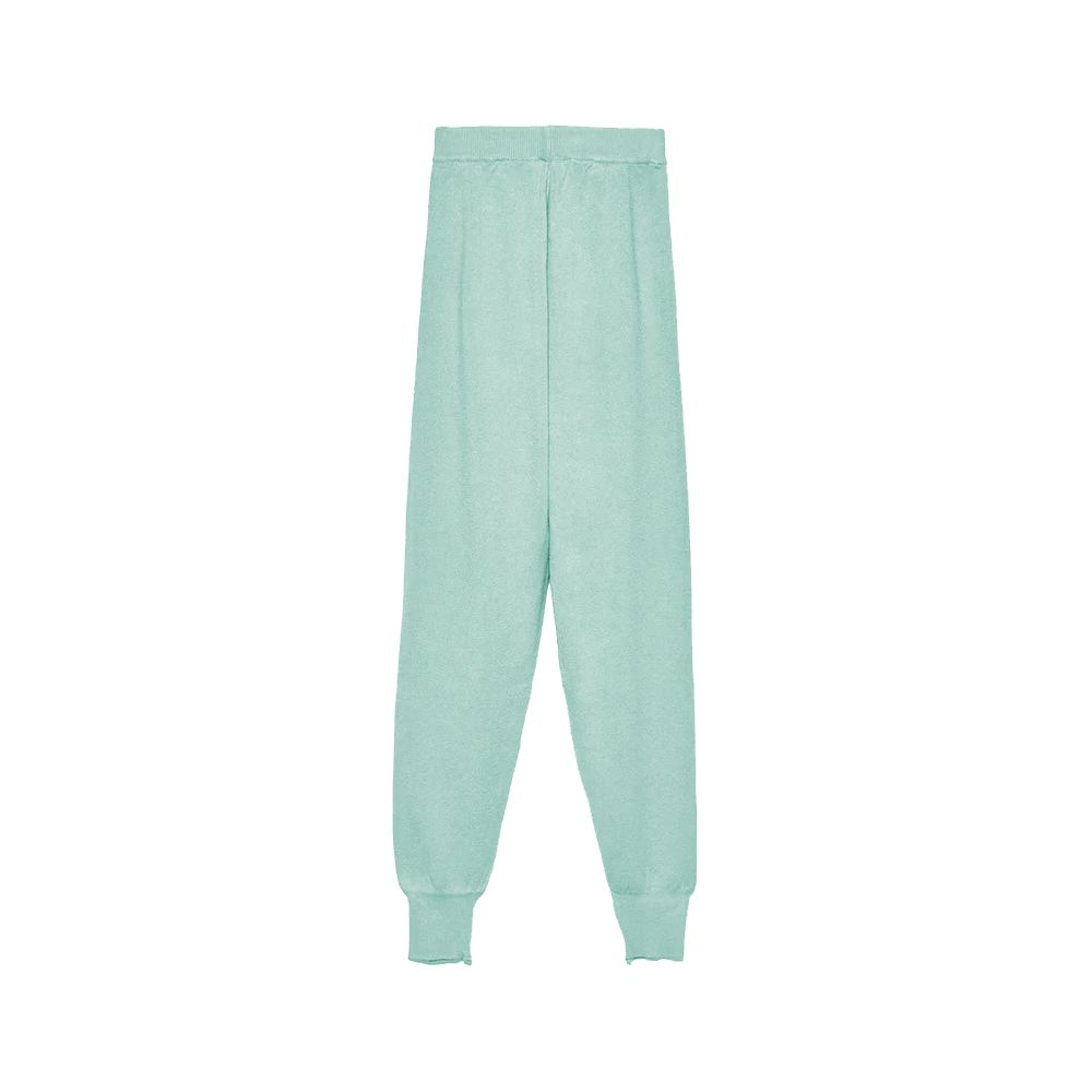Hinnominate Mint Green Wool Blend Tracksuit Trousers by Hinnominate