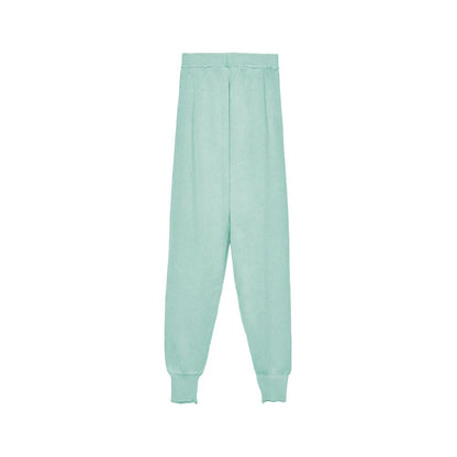 Hinnominate Mint Green Wool Blend Tracksuit Trousers by Hinnominate