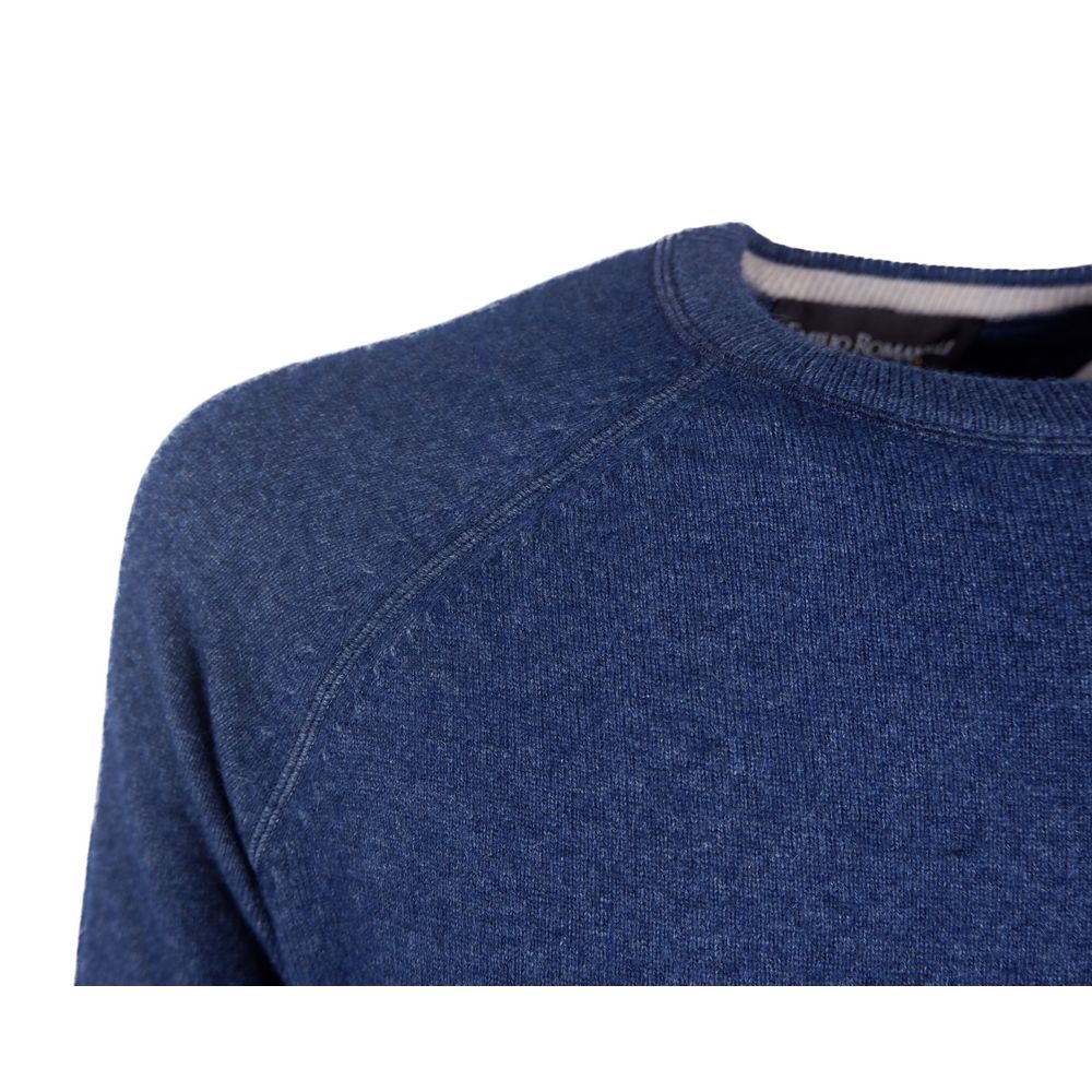 Emilio Romanelli Blue Cashmere Men Sweater by Emilio Romanelli