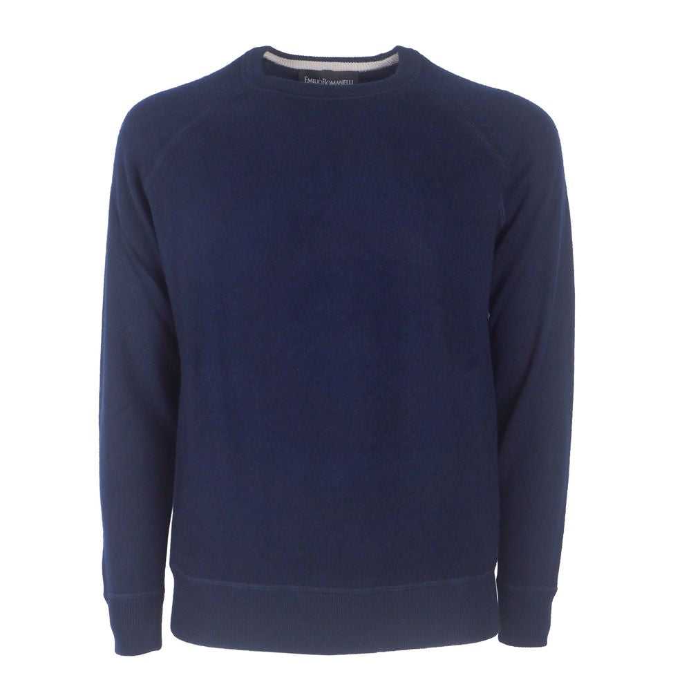 Emilio Romanelli Blue Cashmere Men Sweater by Emilio Romanelli