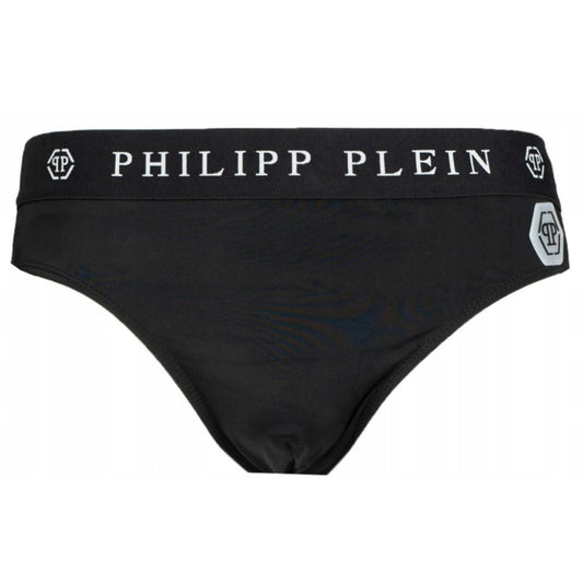 Slip de bain Philipp Plein en polyamide noir pour homme